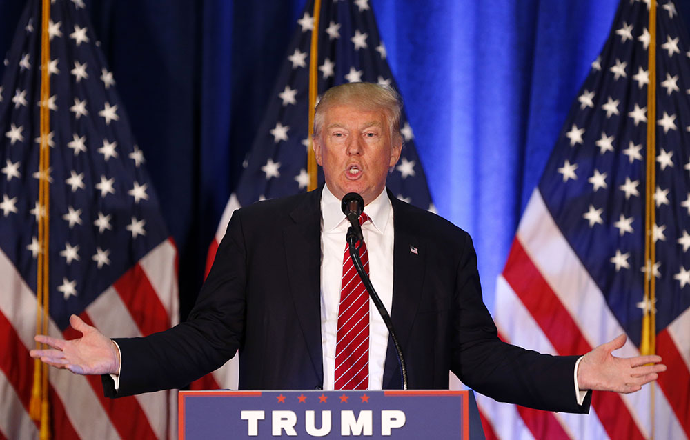 Republican Presidential candidate Donald Trump speaks in Youngstown, Ohio on Aug. 15. Photo: Gerald Herbert / Associated Press