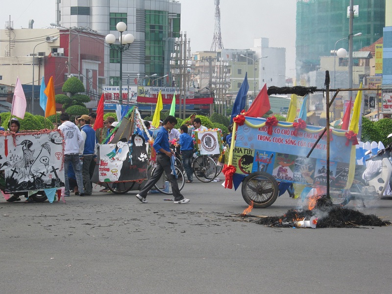 A 2011 anti-drug protest in Binh Duong, Vietnam. Photo: garycycles7 / Flickr