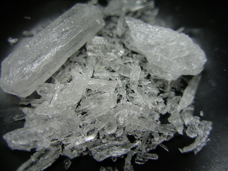 Shards of methamphetamine hydrochloride, also known as crystal meth. Photo: Radspunk / Wikimedia Commons