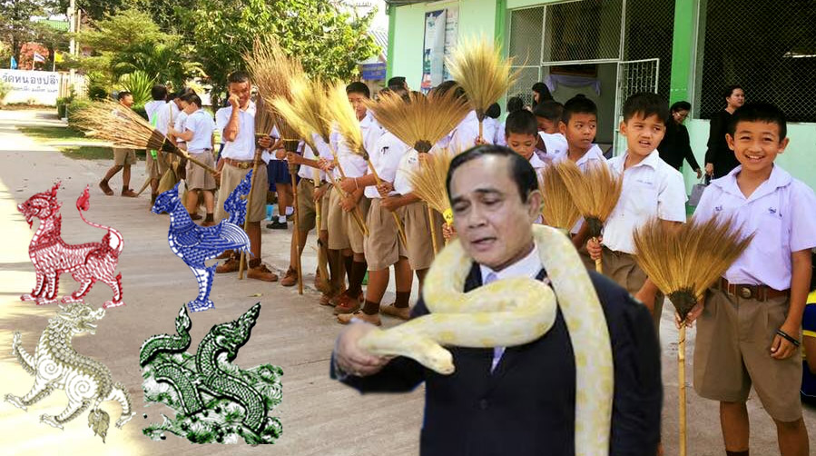 Various images from the trending hashtag #IfThailandHadAWizardingSchool, which reimagines elements of J.K. Rowling’s Wizarding World in Thailand. Photo: @Bearxdaniel, @Kaojungrai, @Septem1409 / Twitter