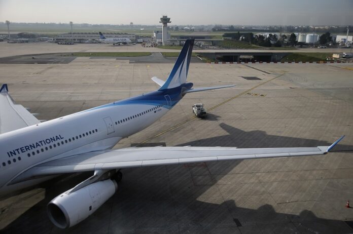 A plane parks on the tarmac in 2015 at Paris Orly airport, south of Paris. Photo: Francois Mori, / Associated Press
