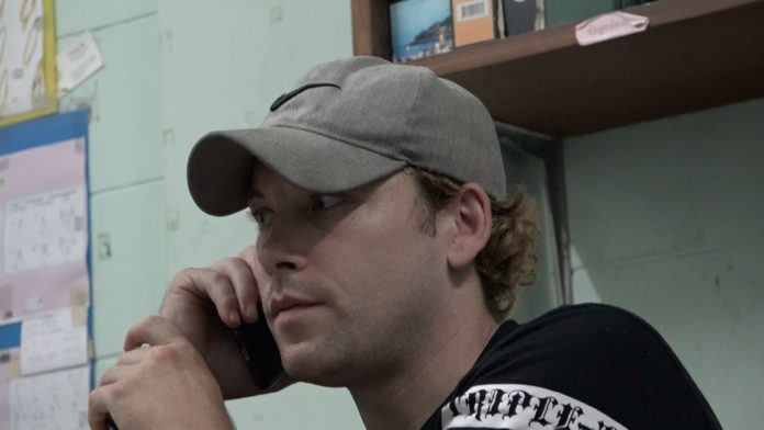 Jackson Matthew Hall on Friday evening at Koh Samui Police Station.