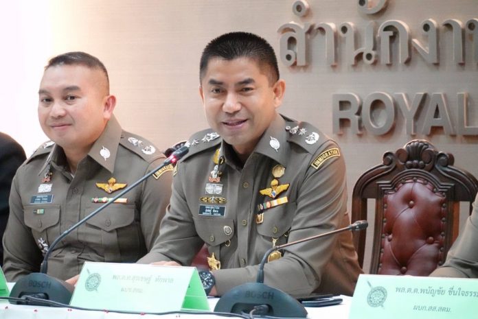 Lt. Gen. Surachate Hakparn, Thailand's immigration police chief, at a press briefing Wednesday in Bangkok. Lt. Gen. Surachate Hakparn, Thailand's immigration police chief, at a press briefing Wednesday in Bangkok.