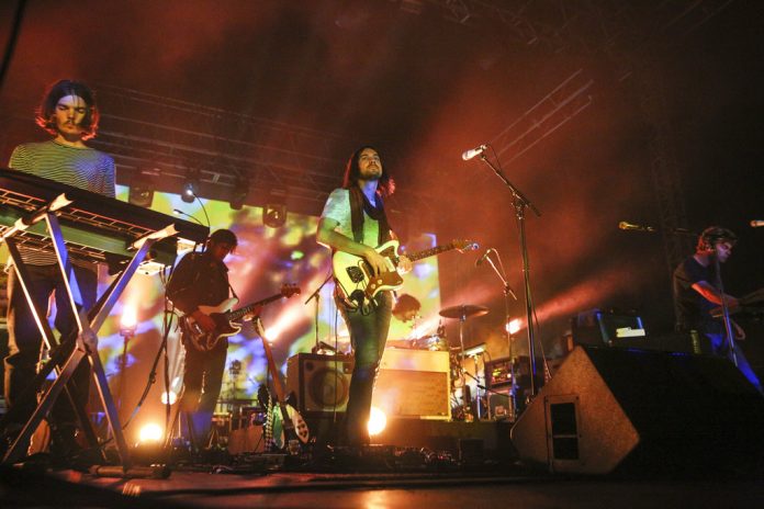 In this Aug. 6, 2015 file photo, Tame Impala performs at Hollywood Forever Cemetery in Los Angeles. Photo: Rich Fury / Invision / Associated Press