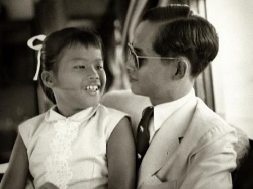 The young princess Ubolratana and her father, King BhumibolThe young princess Ubolratana and her father, King Bhumibol