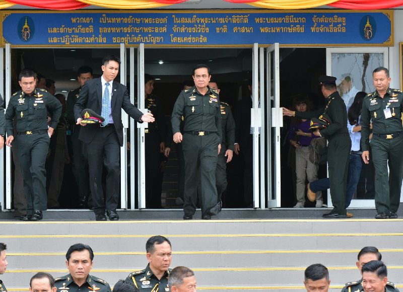 Gen. Prayuth Chan-ocha at the 21st infantry regiment in Chonburi province, 21 August 2014.