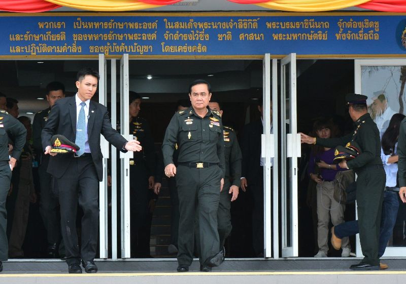 Gen. Prayuth Chan-ocha at the 21st infantry regiment in Chonburi province, 21 August 2014.