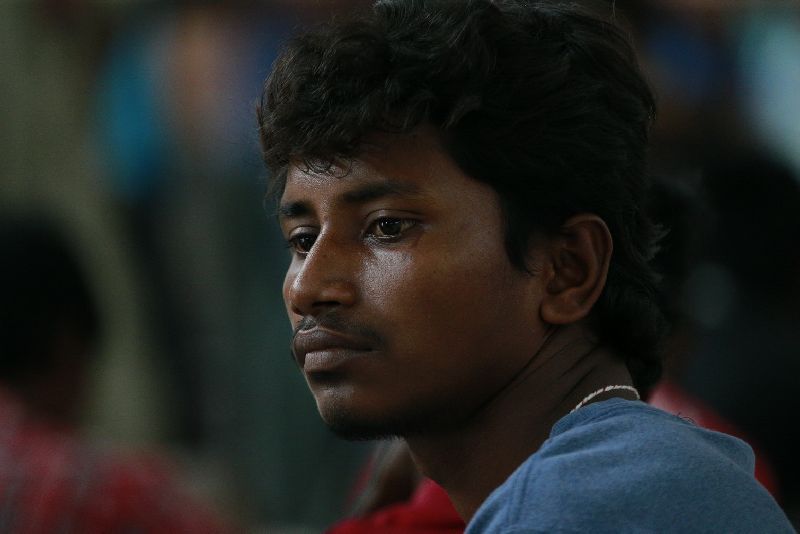 One of the rescued refugees at a temporary shelter in Songkhla province, 9 May 2015.<br />