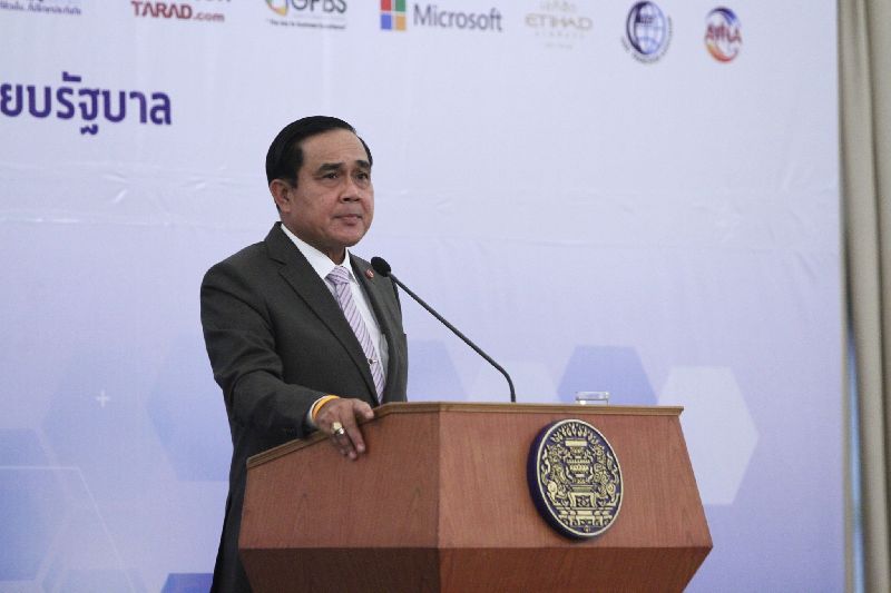 Junta chairman Gen. Prayuth Chan-ocha at the Government House on 24 June 2015.<br />