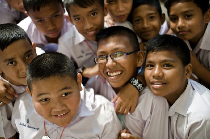 Middle-school students at the Parliament Museum in a 2010 file photo. Photo: Office of the Prime Minister