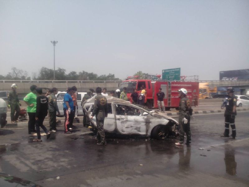 Scene of the accident on March 13 in Ayutthaya province.