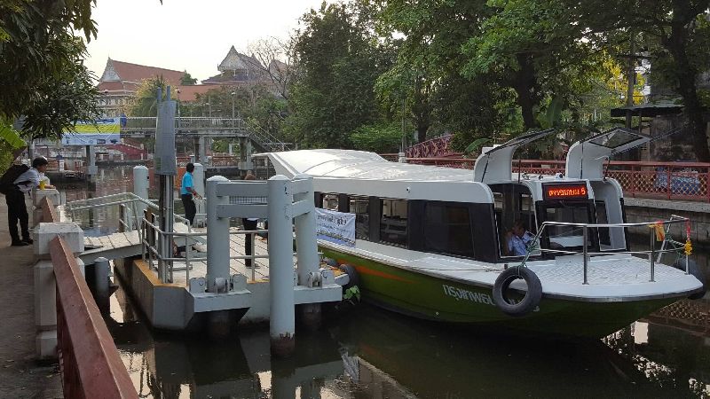 One of six new boats hitting the water Friday in Bangkok. Photo: Khlong Phasi Charoen Boat Service Project / Facebook