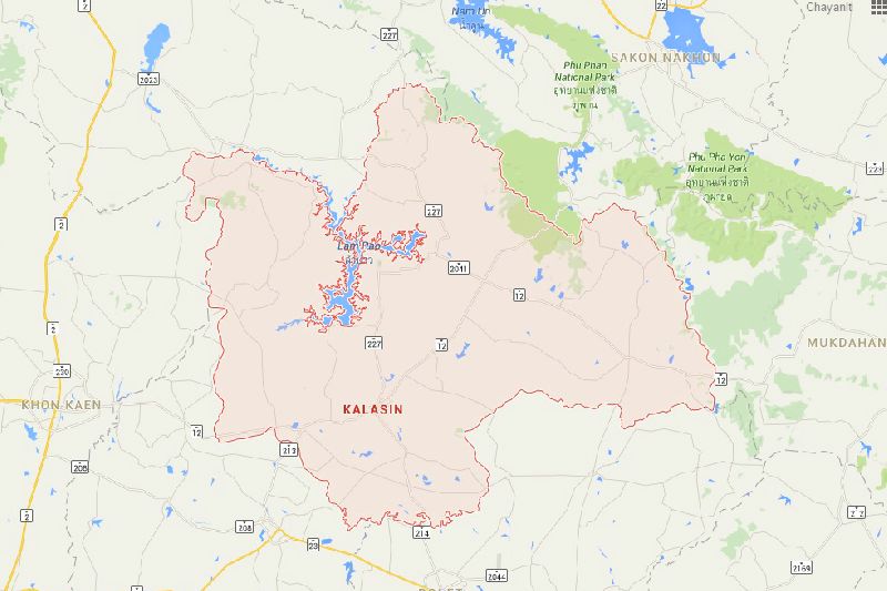 Kalasin province is located in the northeast of Thailand. Photo: Google Map<br />
