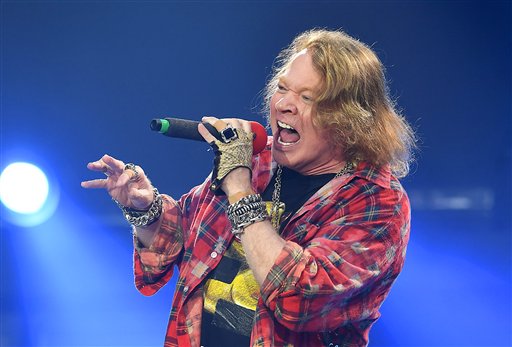 Axl Rose performs with AC/DC at the Olympic Stadium in London, Saturday, June 4, 2016. Photo: Mark Allan / Invision / Associated Press