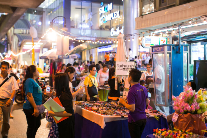 Silom Walking Street Photo: National News Bureau of Thailand