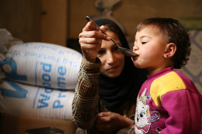 In the Syrian city of Homs, young mothers were the beneficiaries Share The Meal in this undated photo.