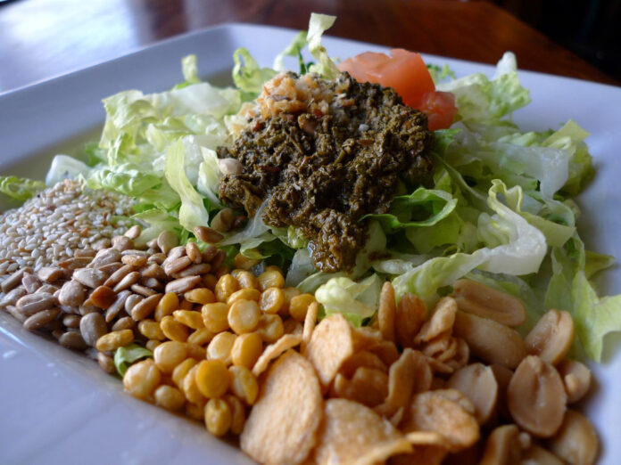 Savory Burmese Tea Leaf Salad from a restaurant in ... San Francisco. Photo: Ron Dollete / Flickr