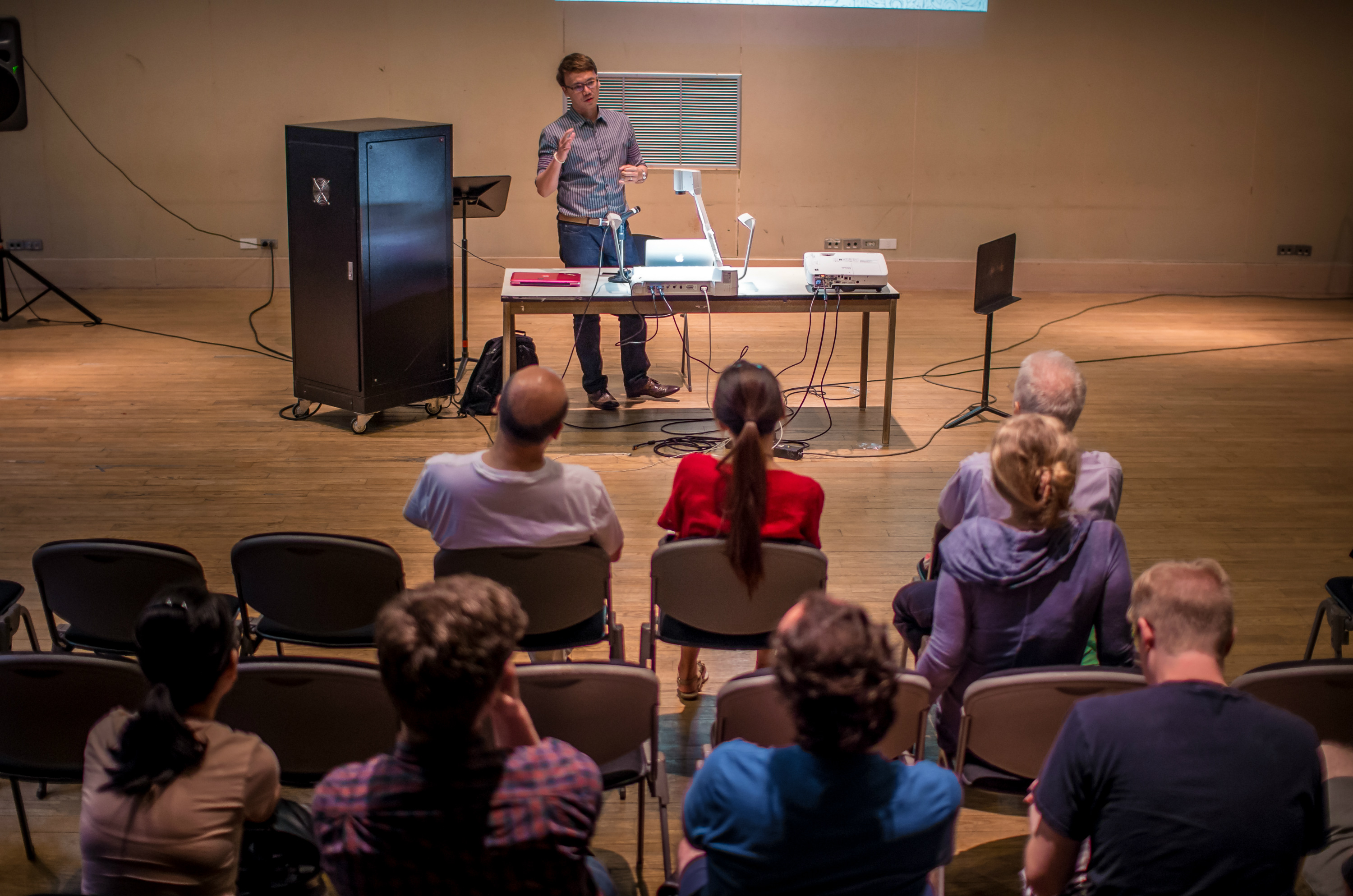 Narong Prangcharoen giving masterclass at the 11th Thailand International Composition Festival. Photo: College of Music, Mahidol University / Courtesy