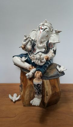 Ariya Sitthibud. Ganesha 2016. Ceramic. 8x11x16 Inch
