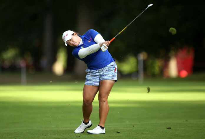 Ariya Jutanugarn in action during day three of the Women's British Open at Woburn Golf Club in Woburn, England, on Saturday. Photo: Steve Paston / PA / Associated Press
