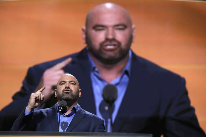 Dana White, President of Ultimate Fighting Championship, speaks during the second day of the Republican National Convention in Cleveland, Ohio, on Tuesday. Photo: John Locher / Associated Press