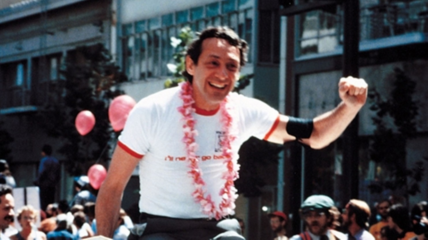 Harvey Milk at the San Francisco Gay Freedom Day Parade in June, 1978