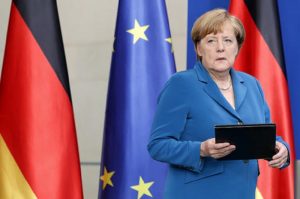 In this Saturday, July 23, 2016 file photo, German Chancellor Angela Merkel arrives for a statement in Berlin, Germany, on the Munich attack. Photo: Michael Sohn