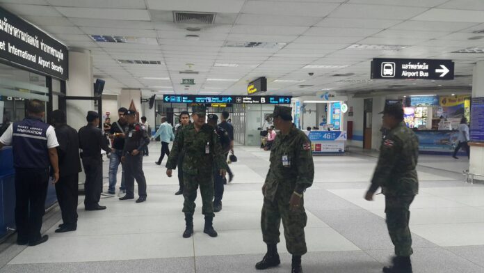 Security personnel at Phuket International Airport