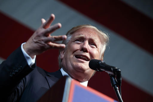 Republican presidential candidate Donald Trump speaks during a campaign rally in July. Photo: Evan Vucci / Associated Press