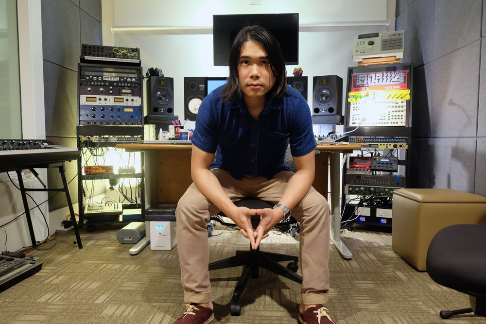 Jaree Thanapura at his Sky Tone music production studio. Photo: Gramaphone Children / Courtesy