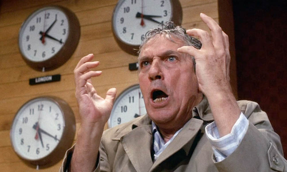 The proto-rage of Peter Finch's Howard Beale in 1976's 'Network.' Photo: Metro-Goldwyn-Mayer