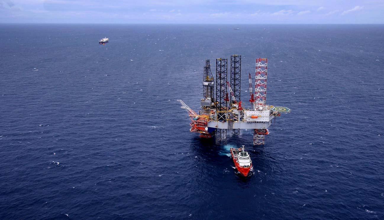 Undated file photo of an oil platform in the Gulf of Thailand’s Manora oil field.