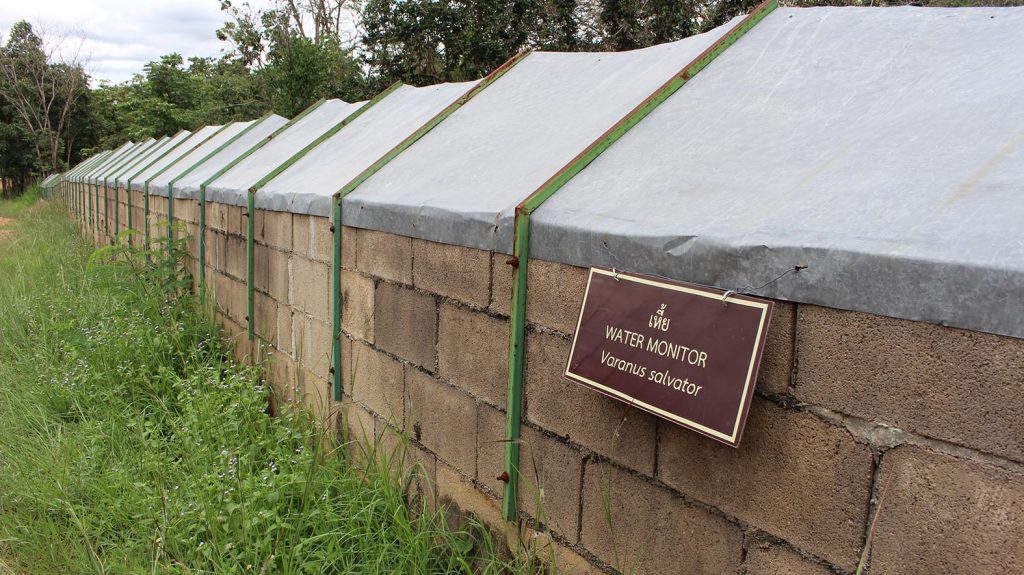 A cage for the water lizards at Khaozon Wildlife Breeding Center. Photo: Matichon