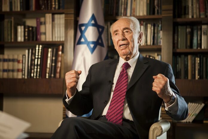 Israel's President Shimon Peres speaks during an interview with The Associated Press in 2014 at his residence in Jerusalem. Photo: Dan Balilty / Associated Press