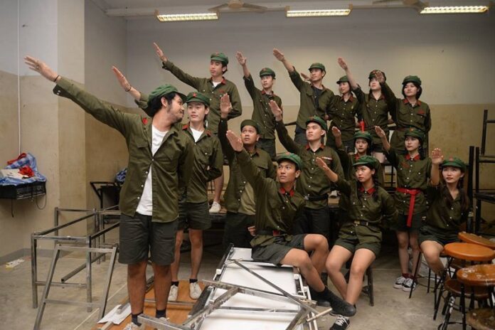 Silpakorn University students in Bangkok dress in September 2016 as Mao Zedong’s Red Guards from the bloody Cultural Revolution in the 1960s. Photo: Washirawit Santipiboon / Facebook