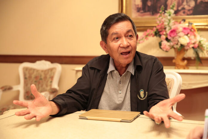 Former army chief and 2006 coup leader Gen. Sonthi Boonyaratglin, retired, during a Thursday interview on an army base in Bangkok.
