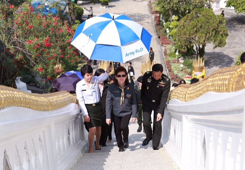 Pongpan Chan-ocha in a Jan. 18 photo during a visit in Lopburi province. Photo: Wives Association of the Office of the Permanent Secretary for Defense