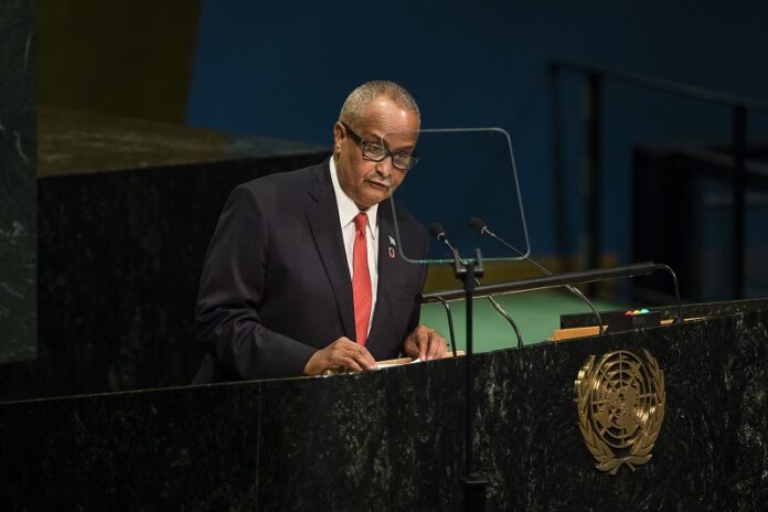 Somalia's Foreign Minister Abdusalam Hadliyeh Omer addresses the 71st session of the United Nations General Assembly Saturday at U.N. headquarters. Photo: Andres Kudacki / Associated Press