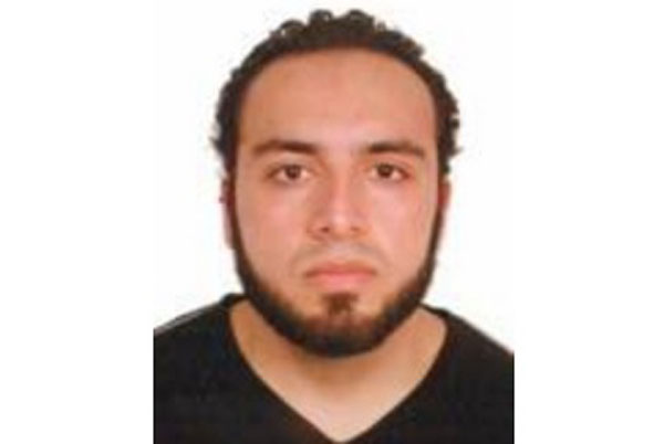 Image released by U.S. FBI of bombing suspect Ahmad Khan Rahami.