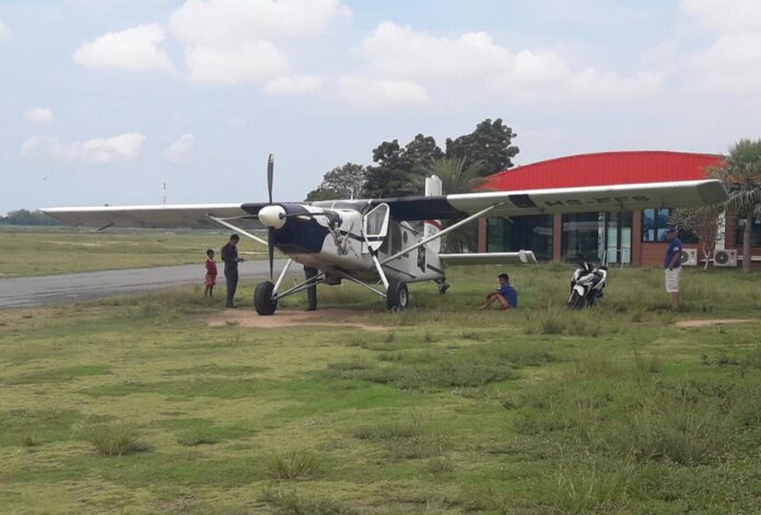 Police said a Russian citizen died after jumping off this plane in a skydiving session Monday morning in Chonburi province.
