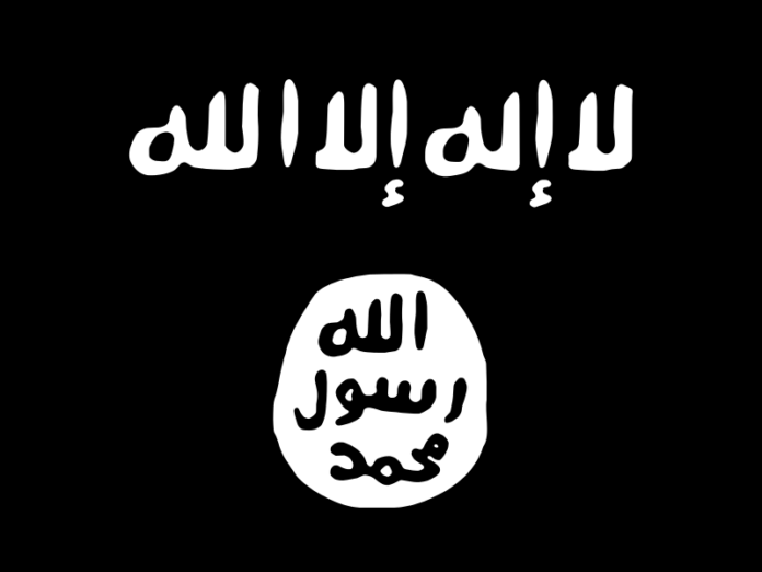 ISIS flag, adapted by Abu Sayyaf for personal use. Photo: Wikimedia Commons
