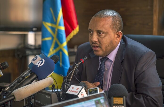 Ethiopia's Communication Affairs Minister Getachew Reda speaks to media about the current unrest in the country in 2016 in Addis Ababa, Ethiopia. Photo: Mulugeta Ayene / Association Press