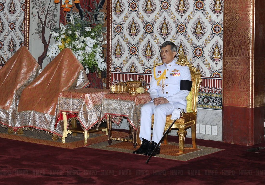 Crown Prince Vajiralongkorn presides over the funeral of His Majesty the Late King Bhumibol on Oct. 24 at the Grand Palace.