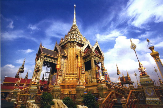 A cremation pyre (Meru) for Galyani Vadhana, HM King's sister, who died in 2008.