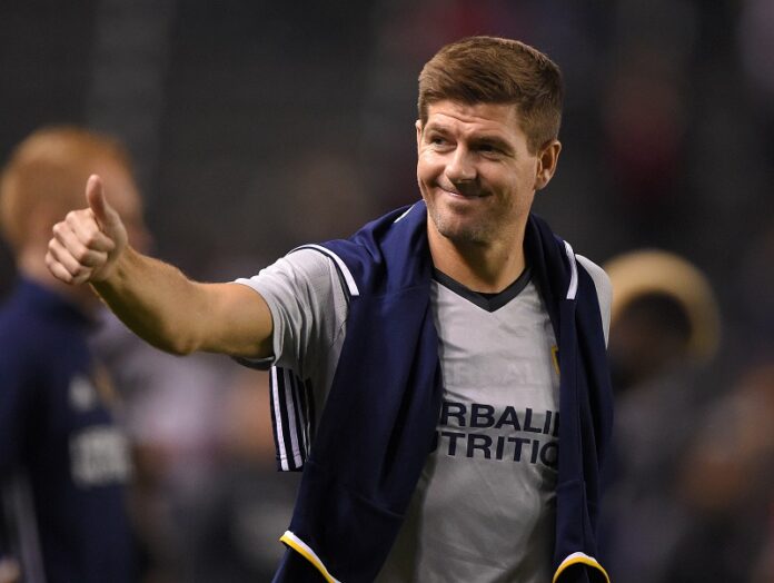FILE - In this Feb. 9, 2016, file photo, Los Angeles Galaxy midfielder Steven Gerrard, of England, gestures to fans after a soccer match against Club Tijuana, in Carson, Calif. Gerrard is leaving the LA Galaxy after two seasons, and the former England midfielder is still considering what to do next. Photo: Mark J. Terrill, File