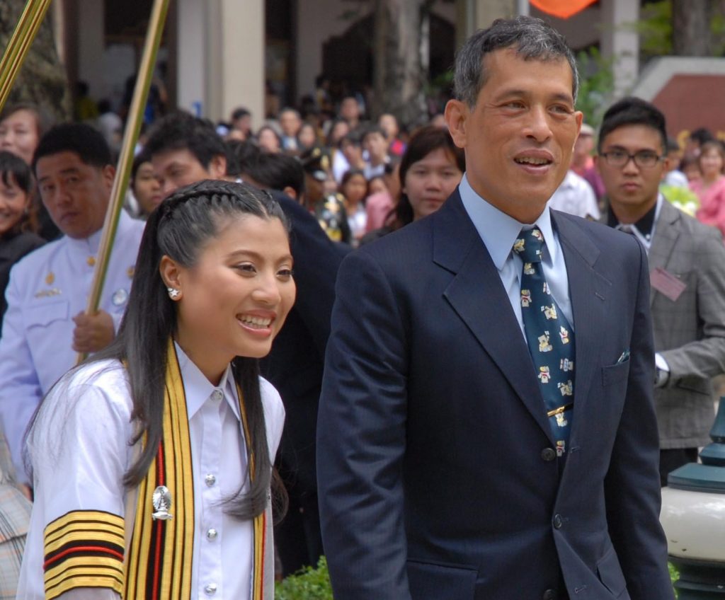 Then-Crown Prince and his daughter princess Sirivannavari Nariratana at her graduation in 2008