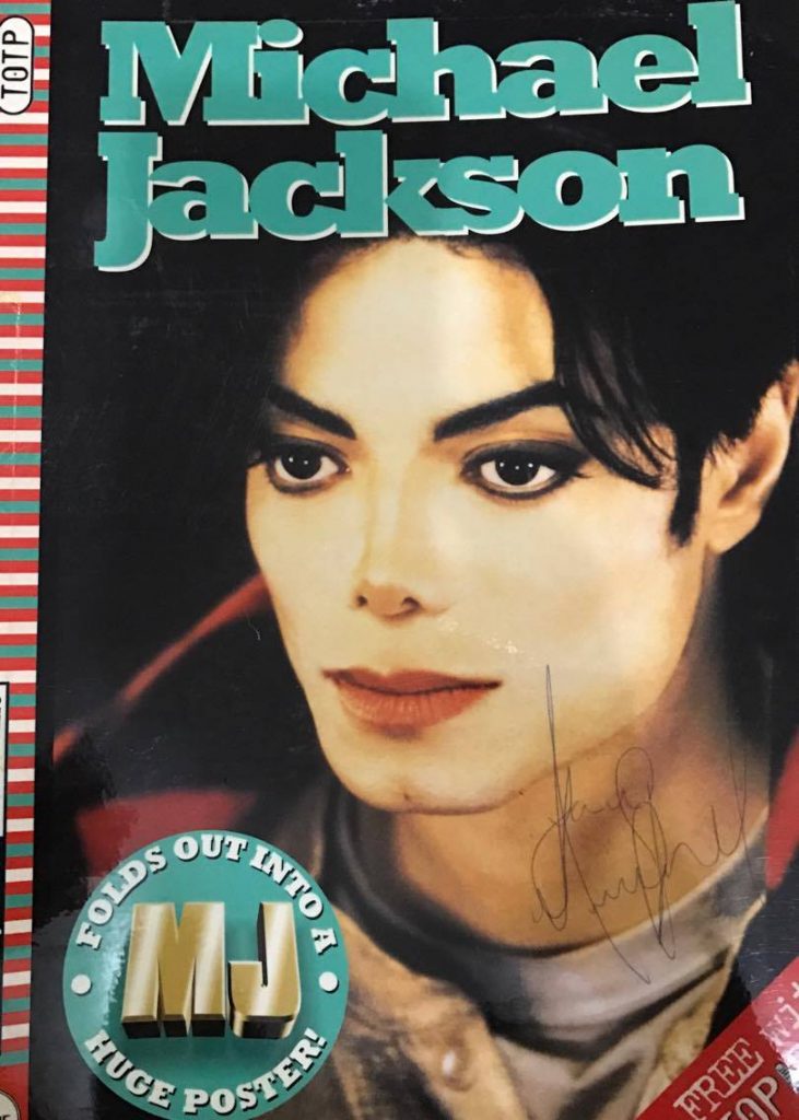Posterbook signed by Michael Jackson in Bangkok. Photo: Wirintip Siriratanaanan / Courtesy 