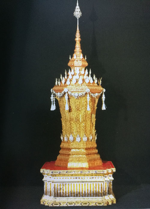 A royal urn made during the reign of King Rama I on display at the National Museum in Bangkok.