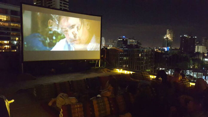‘Blue is the Warmest Color’ shows last year on the rooftop of The Hive Bangkok. Photo: The Bangkok Open Air Cinema / Facebook