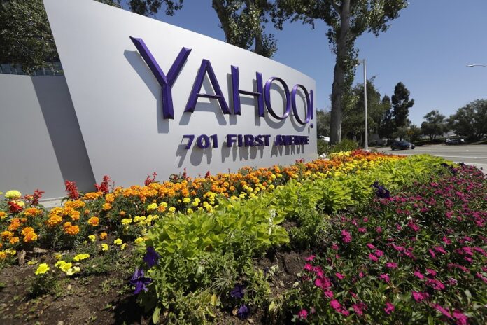 A Yahoo sign at the company's headquarters July in Sunnyvale, California. Photo: Marcio Jose Sanchez / Associated Press